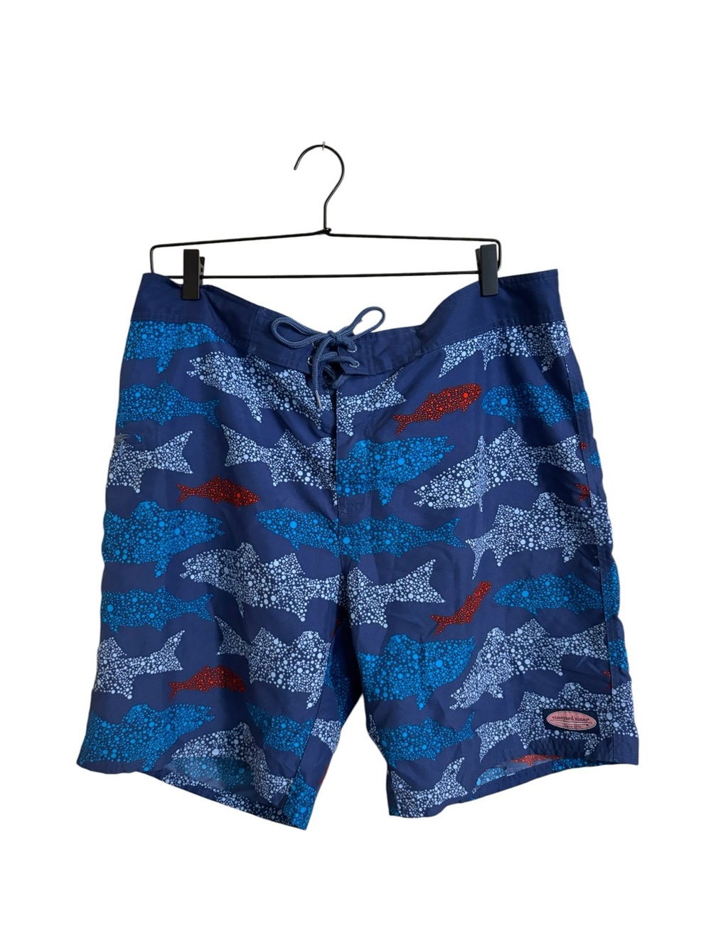 Vineyard Vines Fish Print Red White Blue Board Shorts Men’s 36